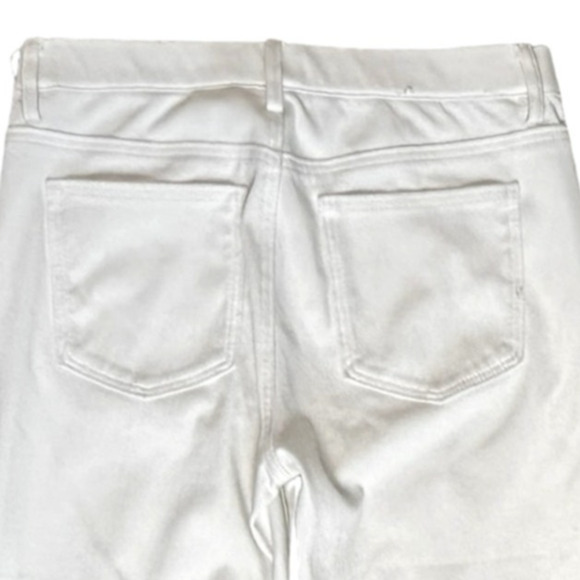 Uniqlo Womens Pull On Mid-Rise Stretch Pants Ankle Crop Skinny White Sz Small - Picture 4 of 6